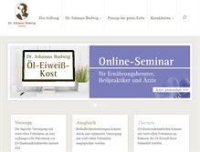 Tablet Screenshot of budwig-stiftung.de